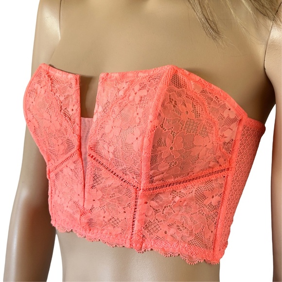 Victoria's Secret Dream Angels Collection Lace Corset Bustier Bra Boned Deep V - Picture 5 of 15